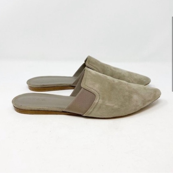 Vince | Nadette Slides Taupe Size 8.5 Suede - Picture 2 of 3